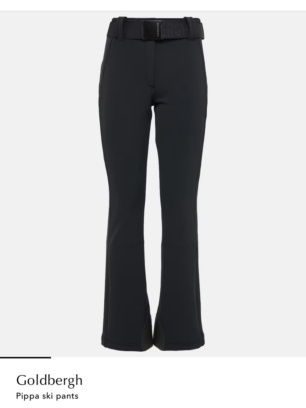 Goldbergh Black Flared Pippa Ski Pants with Belt